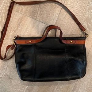 Fossil black leather bag